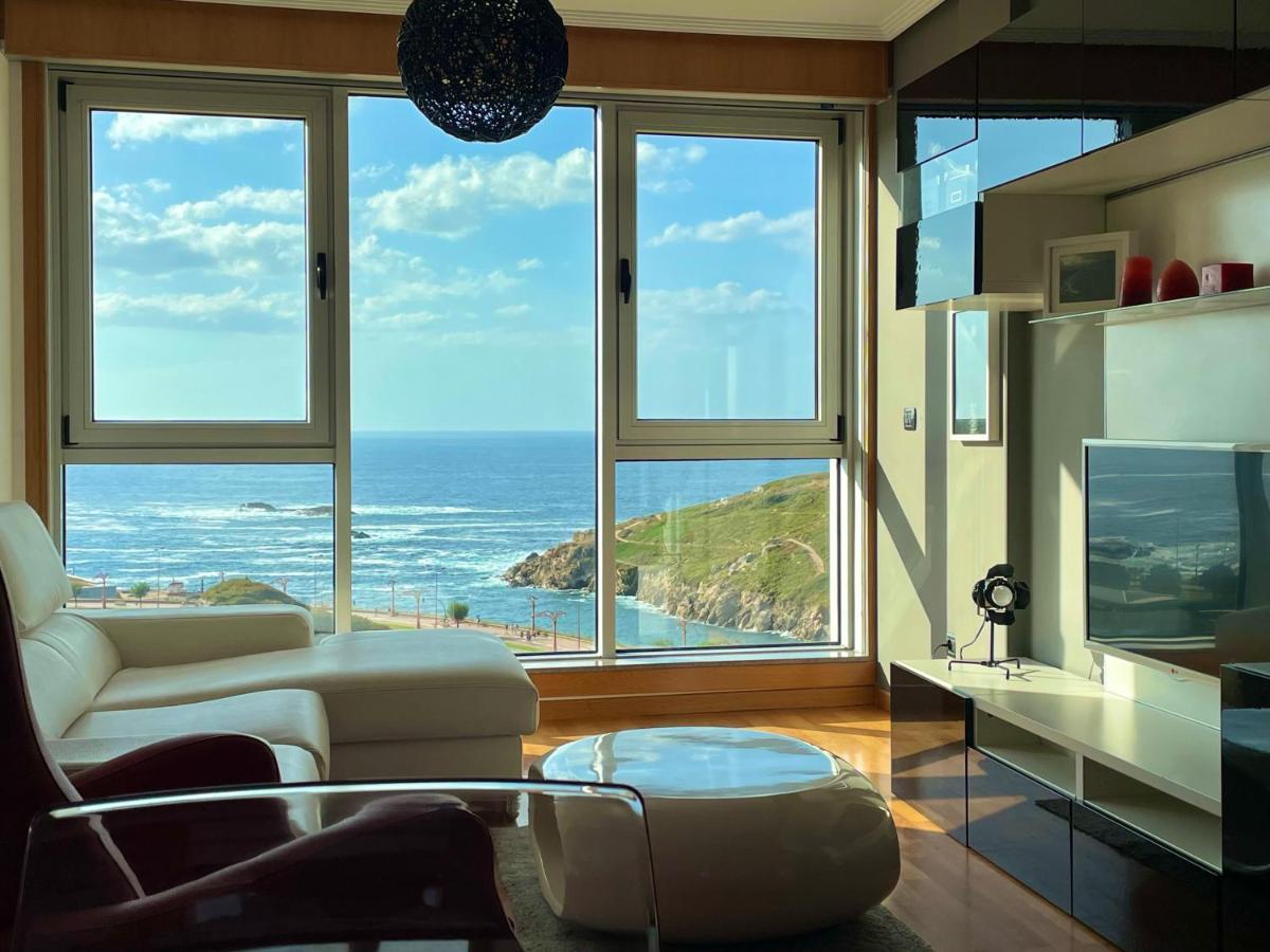 Parking, Vistas Al Mar Y Tres Habitaciones Corunha Exterior foto